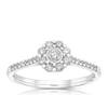 Engagement Ring 9ct White Gold Daisy Cluster 0.33ct Diamond Ring