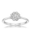 Engagement Ring 9ct White Gold Daisy Cluster 0.25ct Diamond Ring
