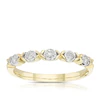 9ct Yellow & White Gold Kiss Eternity 0.15ct Diamond Ring