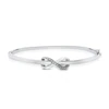 Sterling Silver 0.10ct Infinity Diamond Bangle
