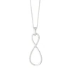 Sterling Silver 0.10ct Diamond Infinity Pendant