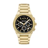 Armani Exchange Sync Men's Black Chronograph Dial Gold Tone Bracelet Watch