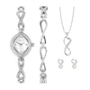 Sekonda Infinity Ladies' Silver Plated Stone Set Watch & Jewellery Gift Set