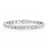 Sterling Silver 0.12ct Diamond Illusion Set Tennis Bracelet