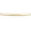 9ct Yellow & White Gold Twisted Hinged Bangle 3 9ct Yellow & White Gold Twisted Hinged Bangle