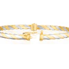 9ct Yellow & White Gold Twisted Hinged Bangle 4 9ct Yellow & White Gold Twisted Hinged Bangle