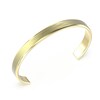 Guess Men's C Shape Brushed Gold Tone Stainless Steel Bangle