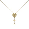 Radley 18ct Gold Plated Heart Lariat Adjustable Necklace