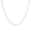 Sterling Silver Men's Flat Curb Chain 24" Necklace