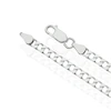 Sterling Silver Men's Flat Curb Chain 24" Necklace 4 Sterling Silver Men's Flat Curb Chain 24" Necklace