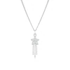 Sterling Silver Cubic Zirconia Shooting Star Pendant 16+2" Necklace