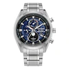 Citizen Tsuki-Yomi' Radio-Controlled Moon Phase Blue Patterned Dial Bracelet Watch