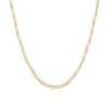 9ct Tri Colour Gold 3 Plait Diamond Cut Herringbone 17" Chain