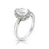 Sterling Silver Created White Sapphire Vintage Pear Ring 3 Sterling Silver Created White Sapphire Vintage Pear Ring
