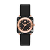 Skechers Calabar Ladies' Square Two Tone Dial Black Silicone Strap Watch