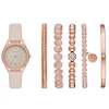 Skechers Ladies' MOP Dial White Silicone Strap Watch With 5 Matching Bracelets