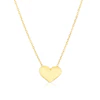 14ct Yellow Gold Bubble Heart Pendant 18" Necklace