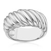 Sterling Silver Twist Chunky Large Ring - Size P