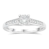 Engagement Ring 9ct White Gold Illusion Set Solitaire 0.25ct Diamond Ring