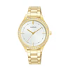 Lorus Signature Ladies' White Dial Gold Tone Bracelet Watch