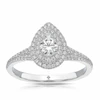 Engagement Ring The Diamond Story Platinum Pear Cluster 0.50ct Diamond Ring