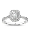 Engagement Ring The Diamond Story Platinum Emerald Cluster 0.50ct Diamond Ring