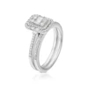 Engagement Ring Perfect Fit 9ct White Gold Emerald Design Bridal Set 0.40ct Diamond Ring 3 Engagement Ring Perfect Fit 9ct White Gold Emerald Design Bridal Set 0.40ct Diamond Ring