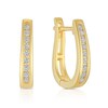 18ct Yellow Gold Cubic Zirconia Huggie Hoop Earrings