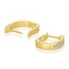 18ct Yellow Gold Cubic Zirconia Huggie Hoop Earrings 3 18ct Yellow Gold Cubic Zirconia Huggie Hoop Earrings