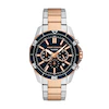 Armani Exchange Men's Black Chronograph Dial Two Tone Stainless Steel Watch