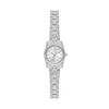 Michael Kors Lexington Ladies' Silver Tone Sunray Dial Stone Set Bracelet Watch