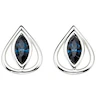 Sterling Silver Montana Teardrop Crystal Stud Earrings