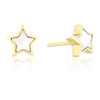 9ct Yellow Gold Children's Star MOP Stud Earrings