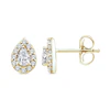 9ct Yellow Gold 0.40ct Lab Grown Diamond Pear Pendant Stud Earrings