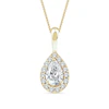9ct Yellow Gold 0.40ct Lab Grown Diamond Pear Pendant Necklace