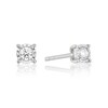 9ct White Gold 0.10ct Diamond Illusion Set Solitaire Stud Earrings