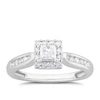 Engagement Ring 9ct White Gold Princess Halo 0.50ct Diamond Ring