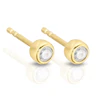 Sterling Silver & 18ct Gold Plated Vermeil 0.15ct Diamond Stud Earrings