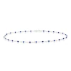 Silver Blue Bead Chain Anklet
