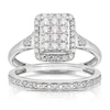 Engagement Ring Perfect Fit 9ct White Gold Bridal Set 0.40ct Diamond Ring