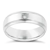 Engagement Ring Sterling Silver 7mm Band Diamond Ring