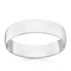 Platinum 5mm Heavy D Shape Ring