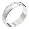 Platinum 6mm Extra Heavy D Shape Ring