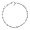 Sterling Silver Double Strand Chain & Ball Anklet