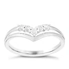9ct White Gold Wishbone Diamond Ring