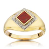 Sterling Silver & 18ct Gold Plated Vermeil 0.13ct Total Diamond Ring