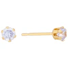 9ct Yellow Gold Cubic Zirconia 3mm Stud Earrings