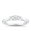 Engagement Ring 9ct White Gold Three Stone 0.33ct Diamond Ring