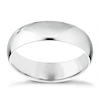 18ct White Gold 4mm Extra Heavy D Shape Ring