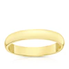 9ct Yellow Gold 3mm Extra Heavy D Shape Ring
